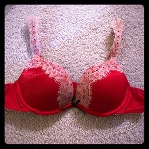 Cosmopolitan Red Push Up Bra, 34A